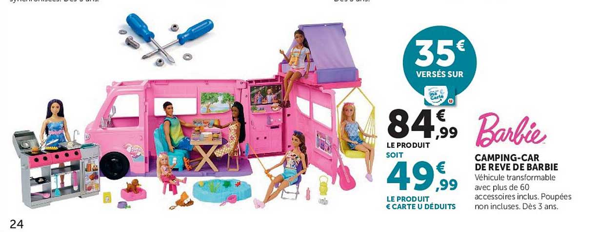 Barbie CAMPING-CAR DE RÊVE DE BARBIE