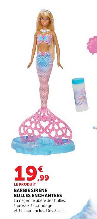 BARBIE SIRENE BULLES ENCHANTEES