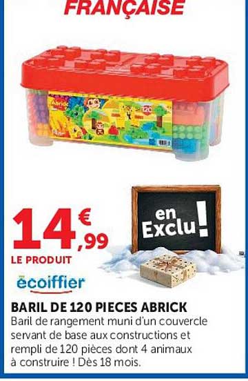 BARIL DE 120 PIECES ABRICK