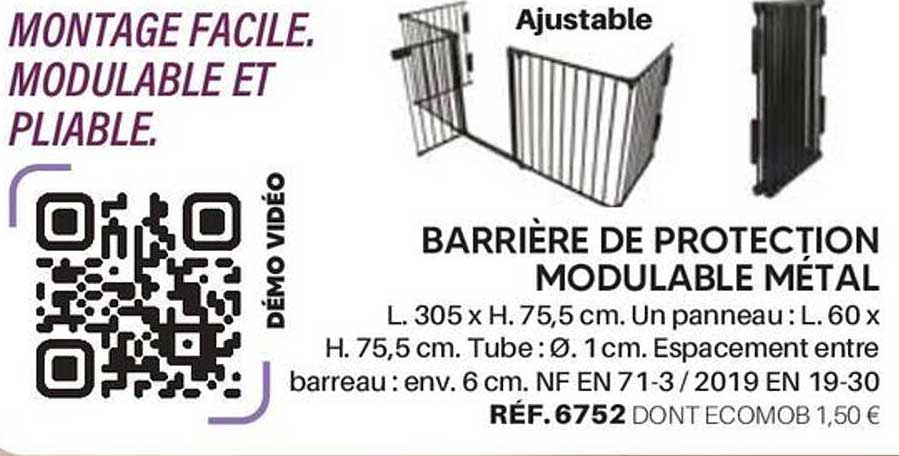 BARRIERE DE PROTECTION MODULABLE MÉTAL