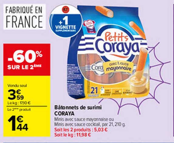 Bâtonnets de surimi CORAYA