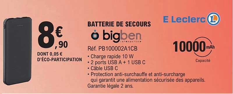 BATTERIE DE SECOURS bigben