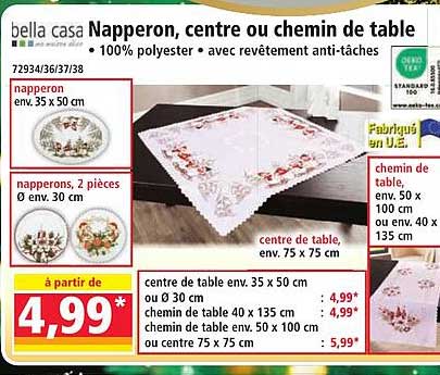 bella casa Nappeon, centre ou chemin de table