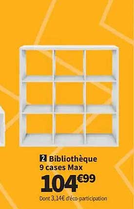 Bibliothèque 9 cases Max