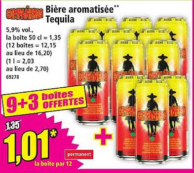 Bière aromatisée** Tequila