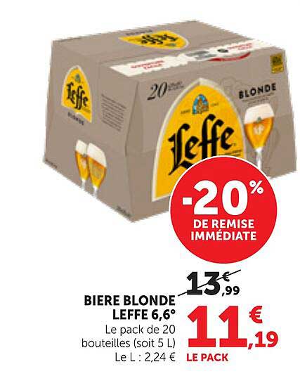 BIERE BLONDE LEFFE 6,6°