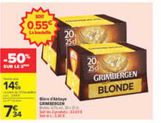 BIERE D'ABBAYE GRIMBERGEN BLONDE