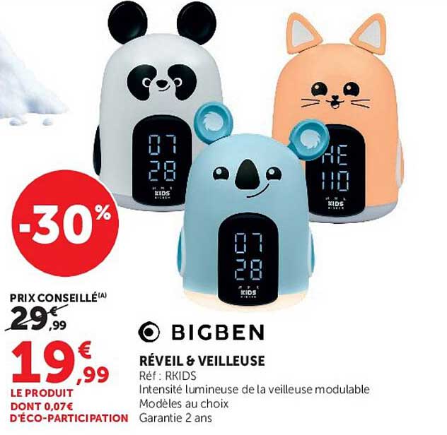 BIGBEN RÉVEIL & VEILLEUSE
