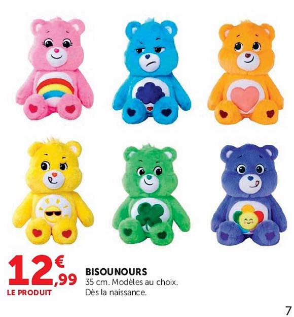 BISOUNOURS 35 cm. Modèles au choix. Dès la naissance.