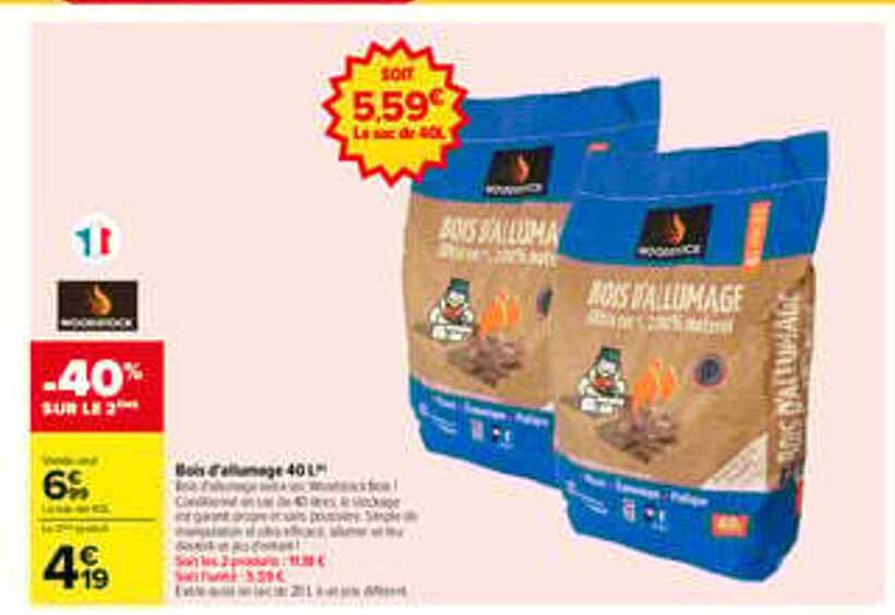 Bois d’allumage 40 L