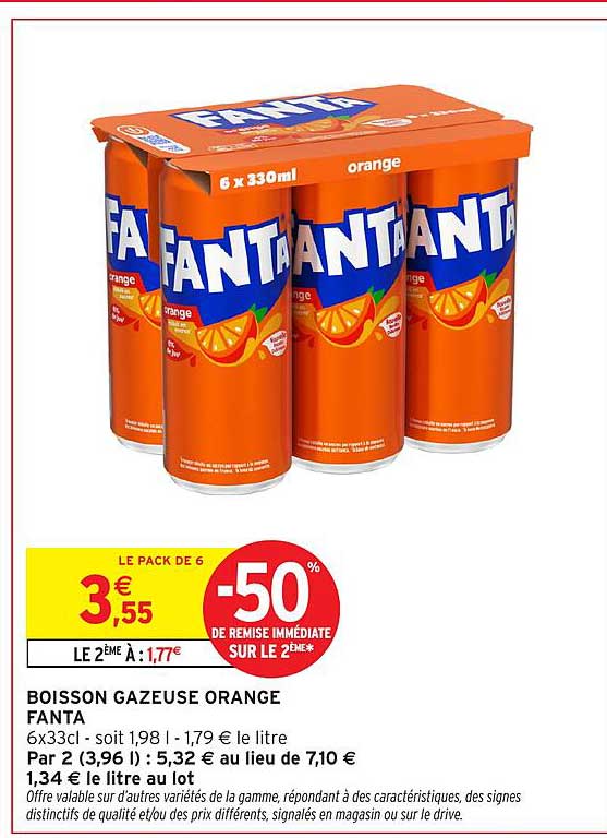 BOISSON GAZEUSE ORANGE FANTA