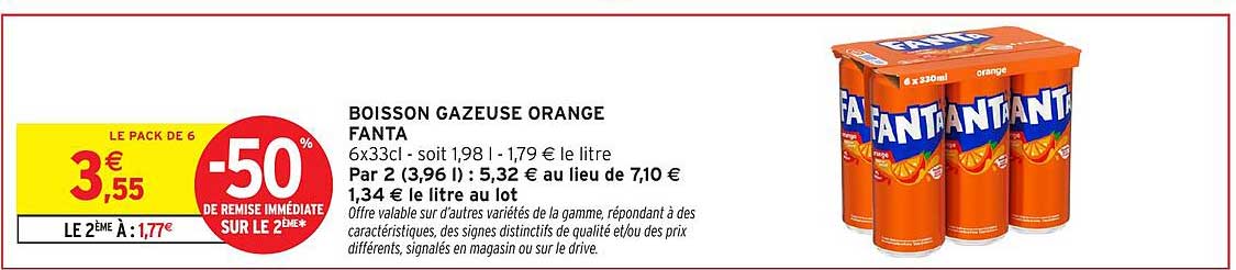 BOISSON GAZEUSE ORANGE FANTA