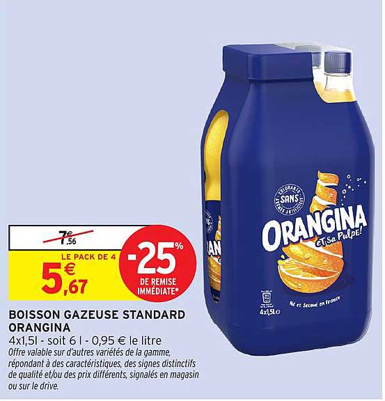 BOISSON GAZEUSE STANDARD ORANGINA