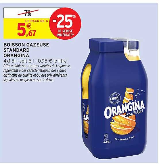BOISSON GAZEUSE STANDARD ORANGINA