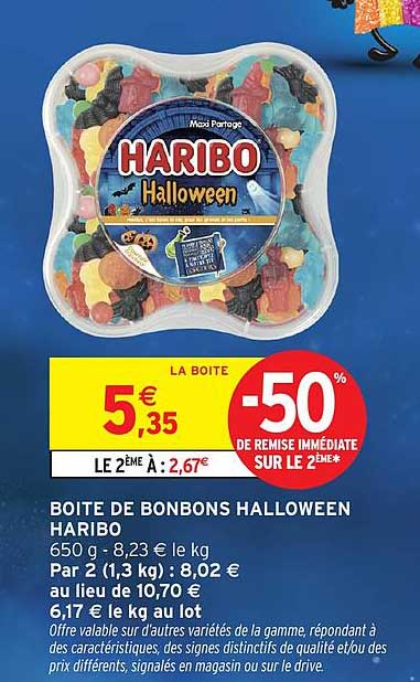 BOITE DE BONBONS HALLOWEEN HARIBO