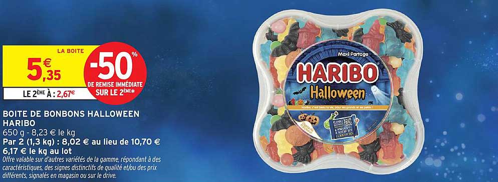 BOITE DE BONBONS HALLOWEEN HARIBO