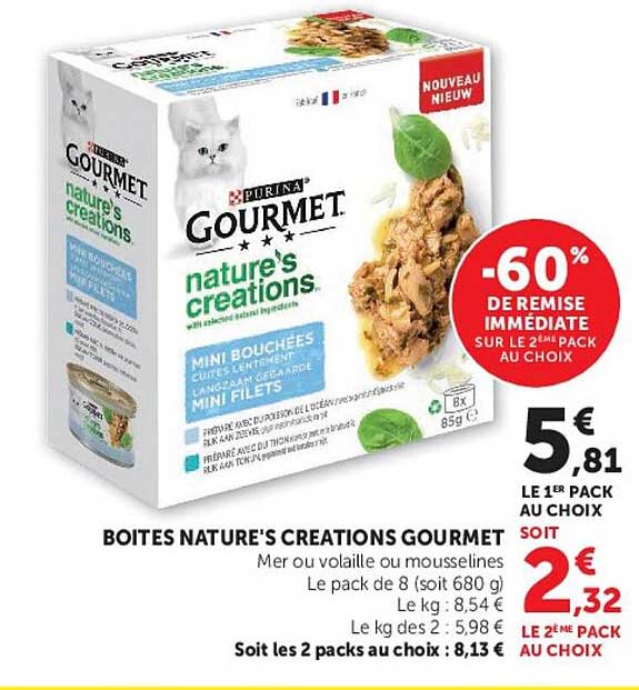 BOITES NATURE’S CREATIONS GOURMET
