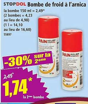 Bombe de froid à l'arnica