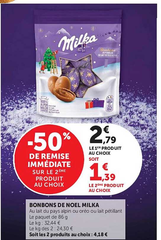 BONBONS DE NOEL MILKA