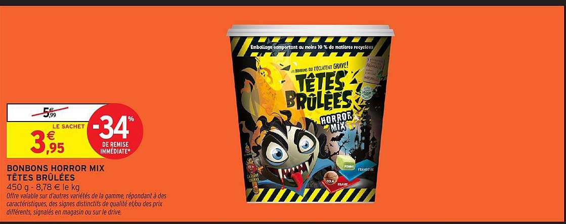 BONBONS HORROR MIX TETES BRÛLÉES