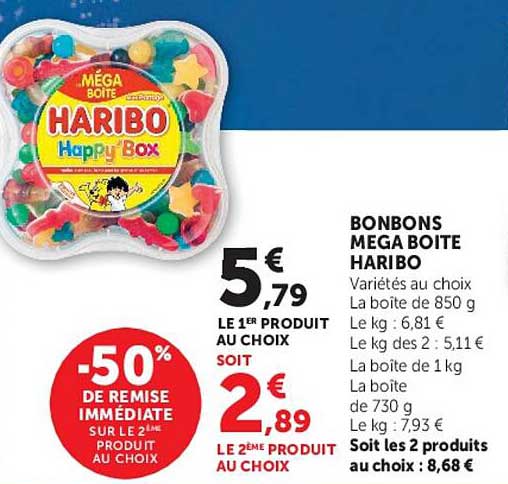 BONBONS MEGA BOITE HARIBO