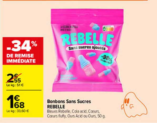 Bonbons Sans Sucres REBELLE