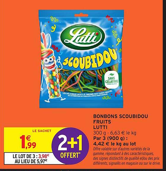 BONBONS SCOUBIDOU FRUITS LUTTI
