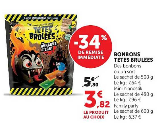 BONBONS TETES BRULEES