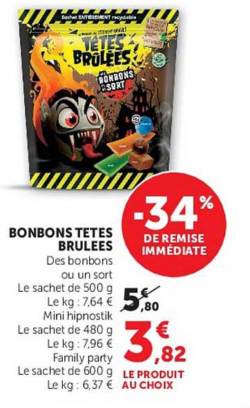 BONBONS TETES BRULEES