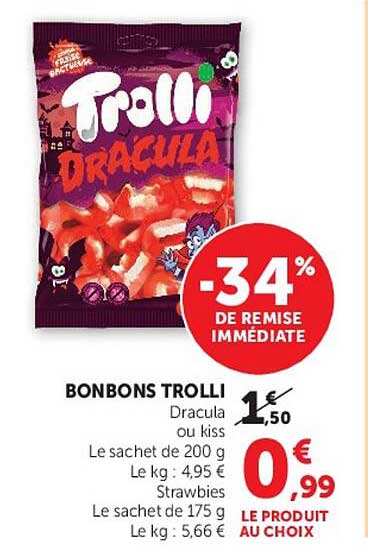 BONBONS TROLLI Dracula ou kiss
