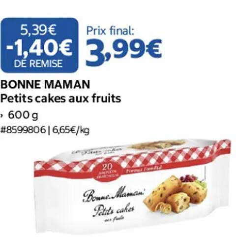 BONNE MAMAN Petits cakes aux fruits
