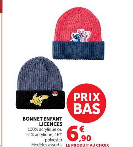 BONNET ENFANT LICENCES