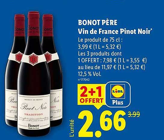 BONOT PÈRE Vin de France Pinot Noir*