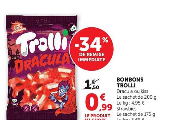 BONSBONS TROLLI Dracula ou kiss