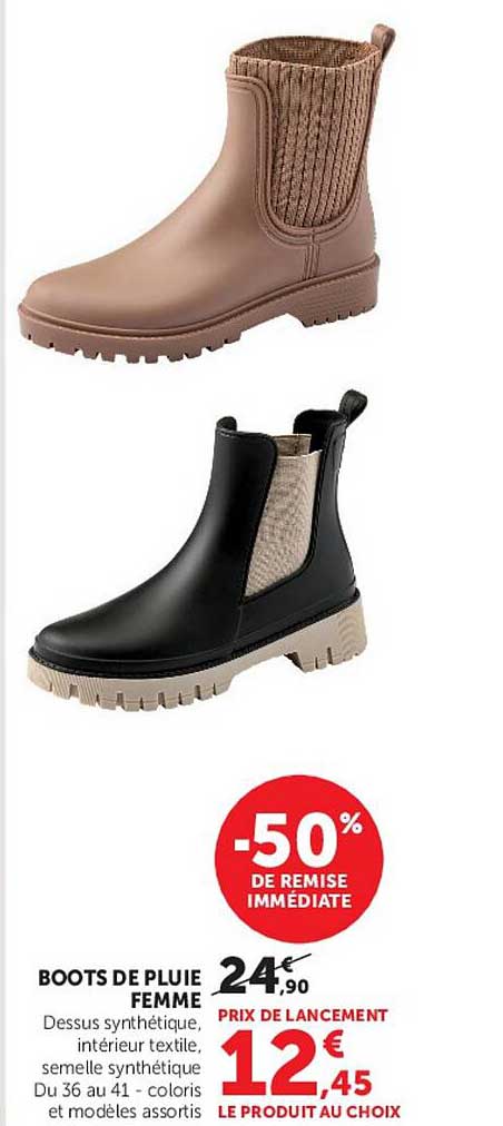 BOOTS DE PLUIE FEMME