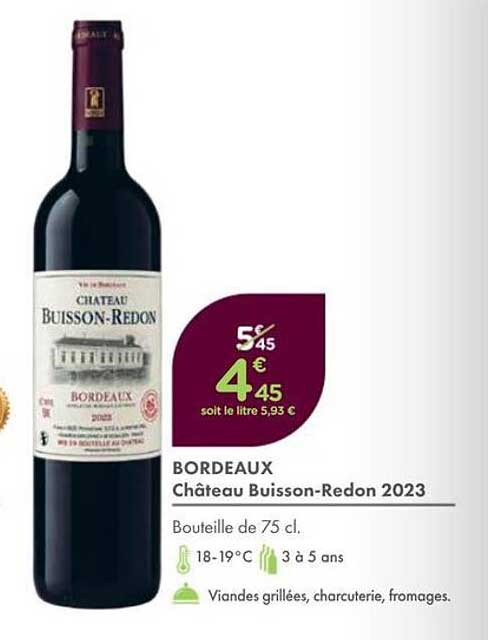 BORDEAUX Château Buisson-Redon 2023