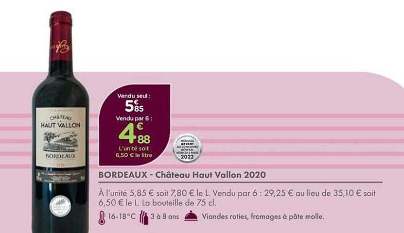 BORDEAUX - Château Haut Vallon 2020