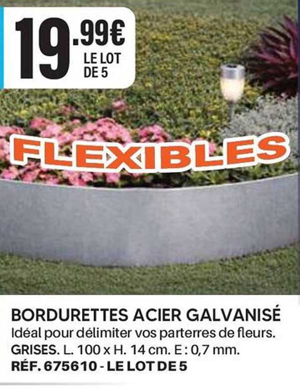 BORDURETTES ACIER GALVANISÉ