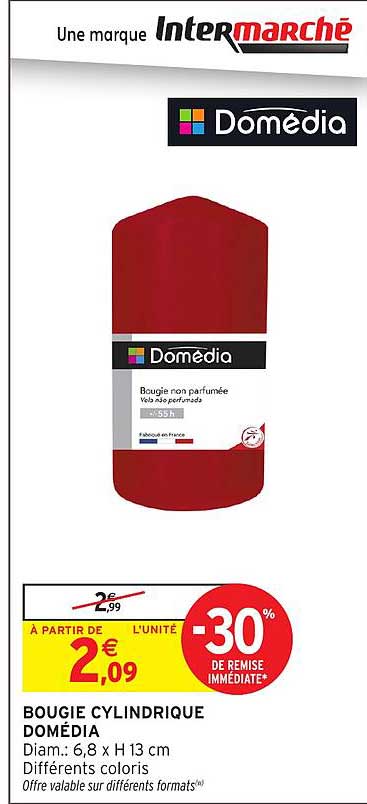 BOUGIE CYLINDRIQUE DOMÉDIA