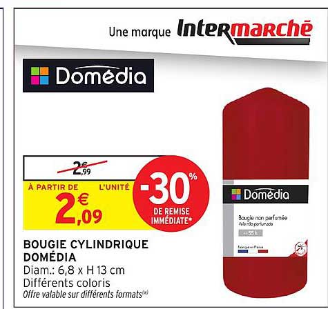 BOUGIE CYLINDRIQUE DOMÉDIA