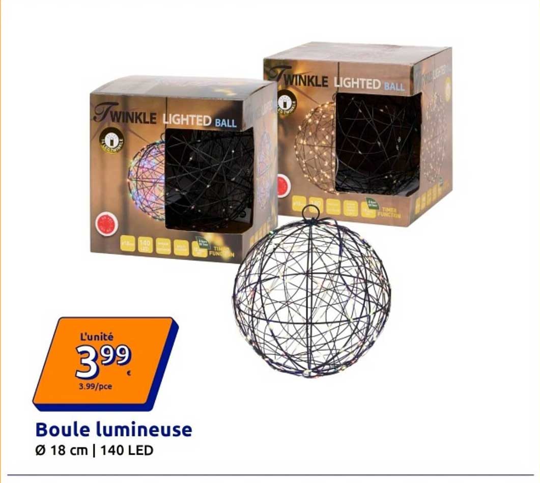 Boule lumineuse Ø 18 cm | 140 LED