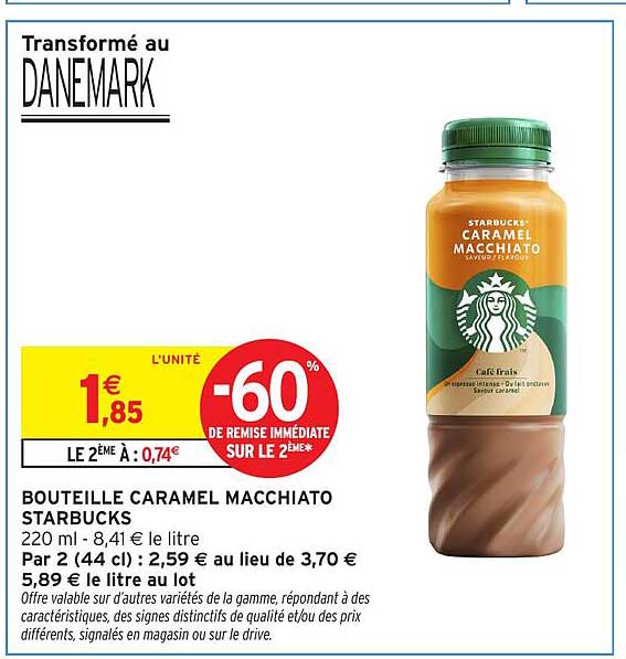 BOUTEILLE CARAMEL MACCHIATO STARBUCKS