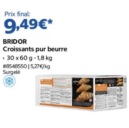 BRIDOR Croissants pur beurre