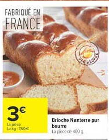 Brioche Nanterre pur beurre