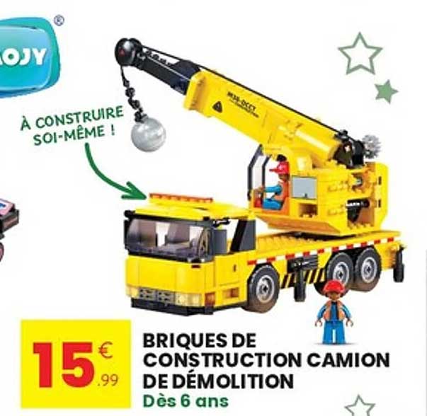 BRIQUES DE CONSTRUCTION CAMION DE DÉMOLITION