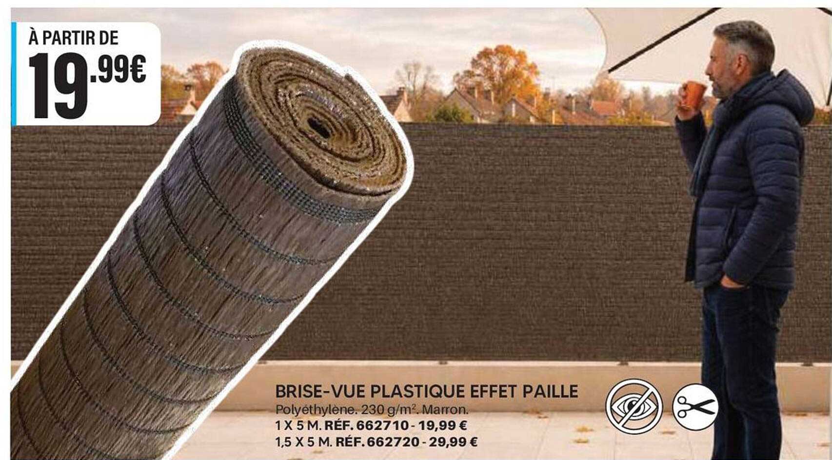 BRISE-VUE PLASTIQUE EFFET PAILLE
