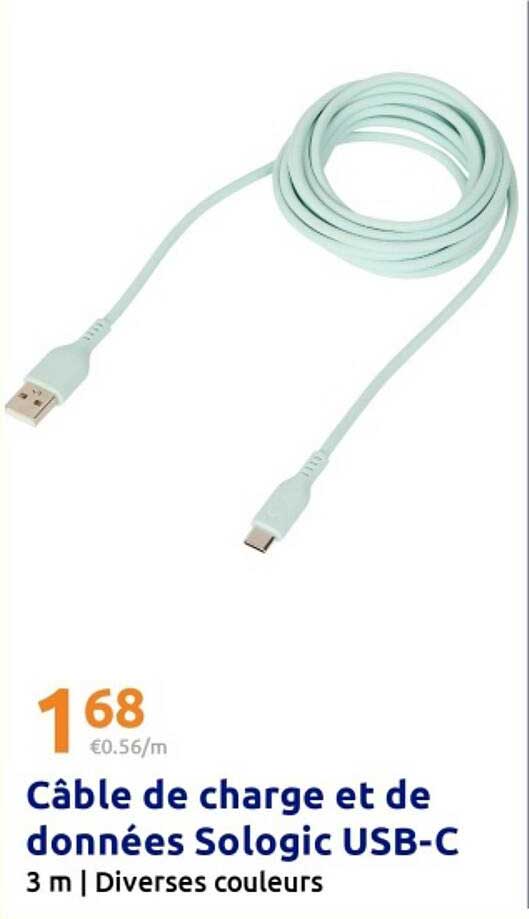 Câble de charge et de données Sologic USB-C