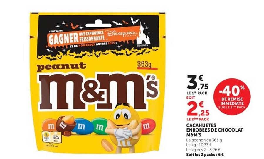 Cacahuetes enrobees de chocolat M&M'S