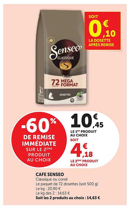 CAFÉ SENSEO Classique ou corsé