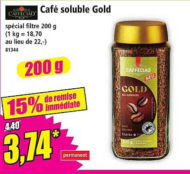 Café soluble Gold